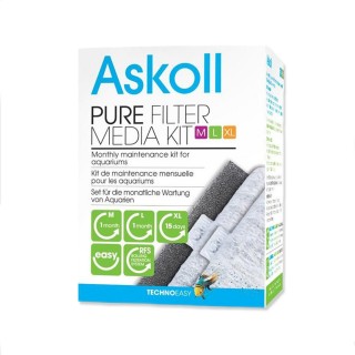 Askoll Pure Filter Media Kit S ricambio materiali filtranti per acquari Askoll Pure
