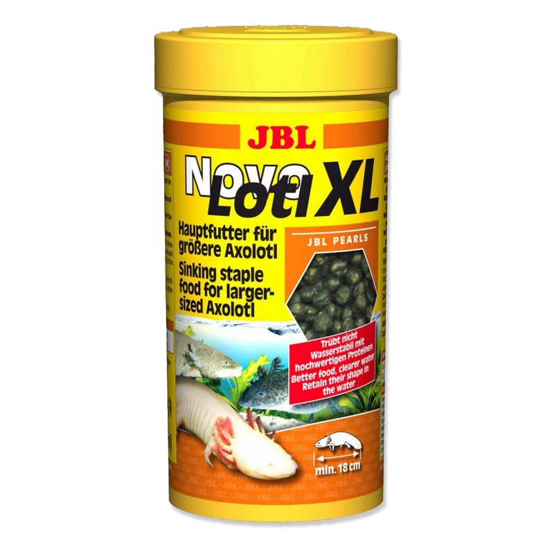JBL Novo Lotl XL 250 ml mangime in perle per pesci Axolotl  d'acquario