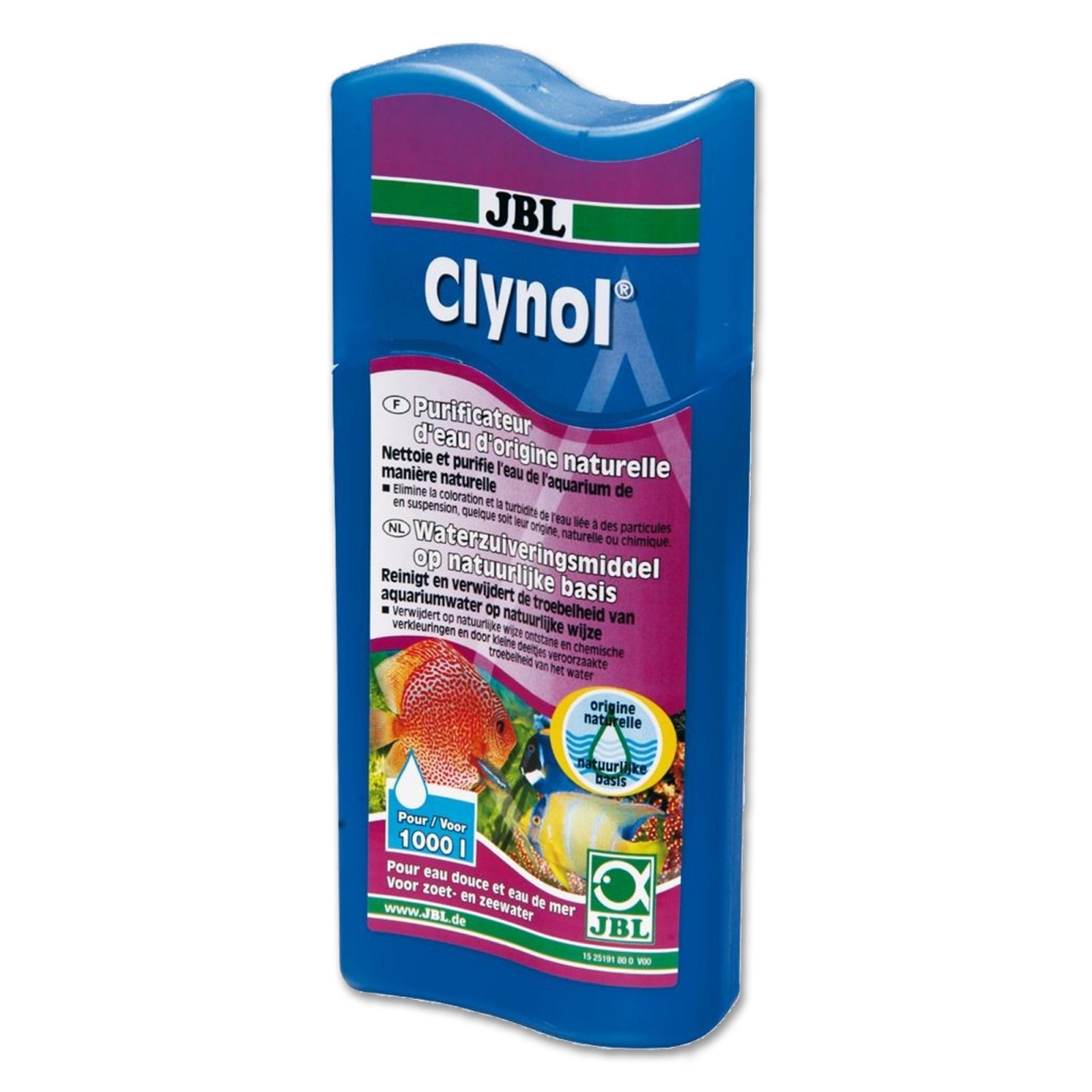 JBL Clynol 250ml per 1000lt depuratore d'acqua su base naturale per acquario