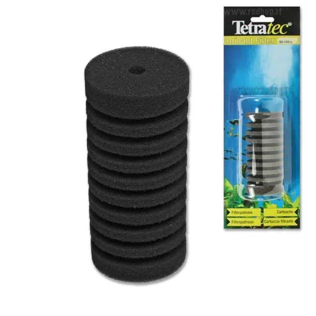 Tetra Cartuccia di ricambio per filtro ad aria Brillant Filter per acquari fino a 100 litri