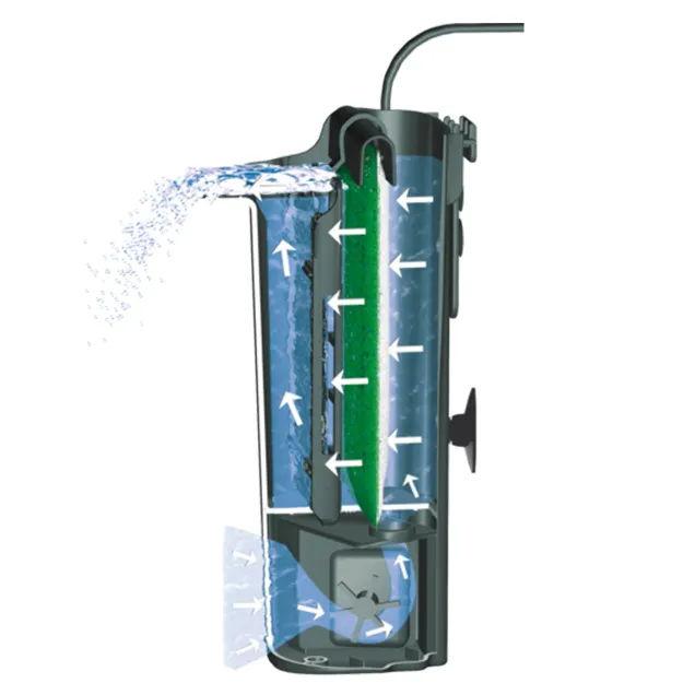 Tetra Filtro EasyCrystal 300 filtro interno per acquari fino a 60 litri con scompartimento per riscaldatore