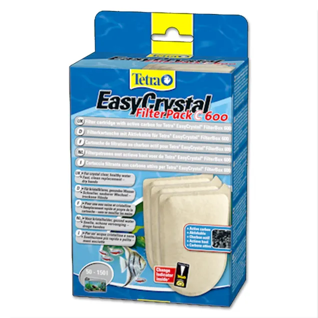 Tetra Cartucce filtranti con carbone attivo FilterPack C600 per filtri EasyCrystal 600