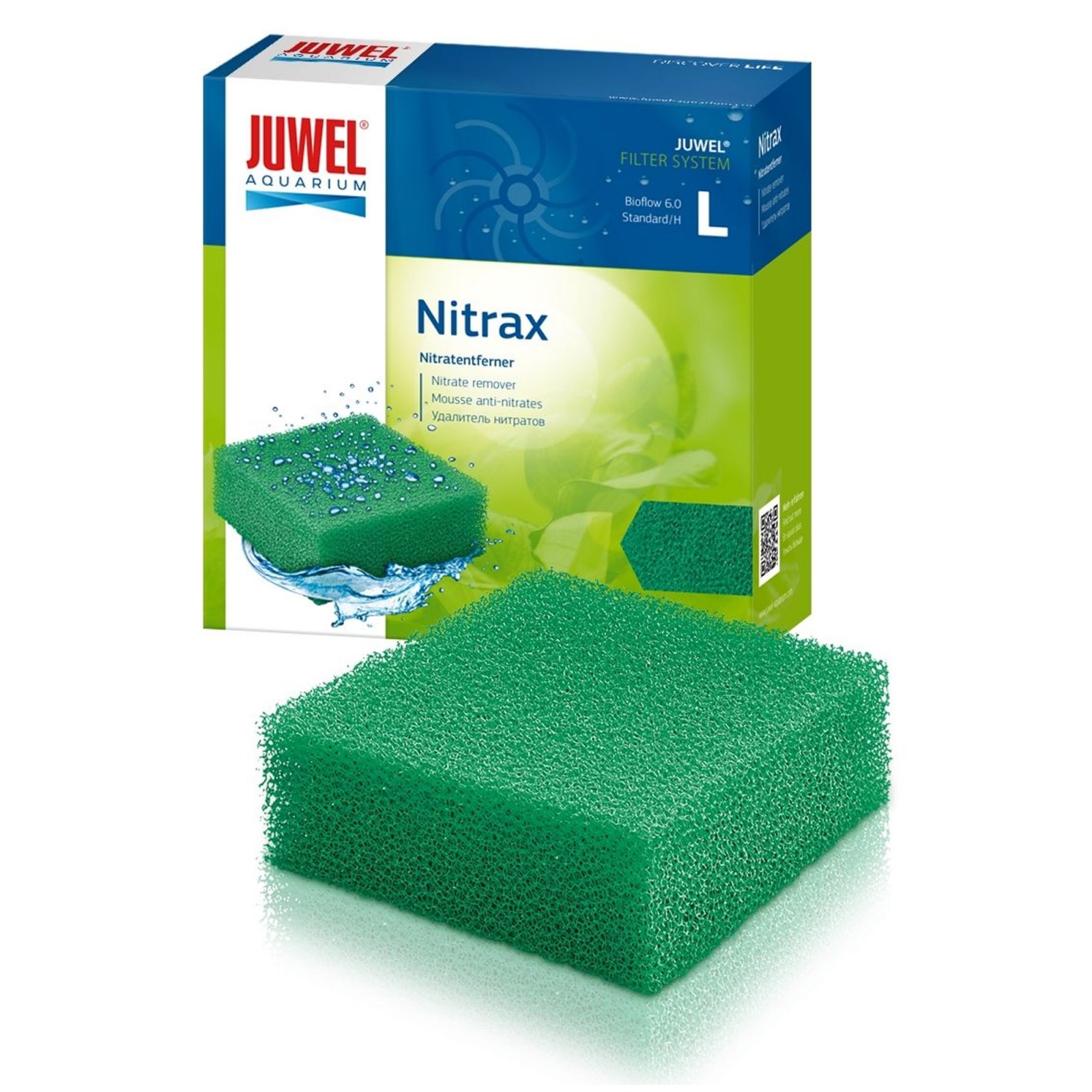 Juwel Nitrax L Per filtro Bioflow 6.0 Standard Materiale biologico per degradazione nitrati spugna antinitrati per acquario