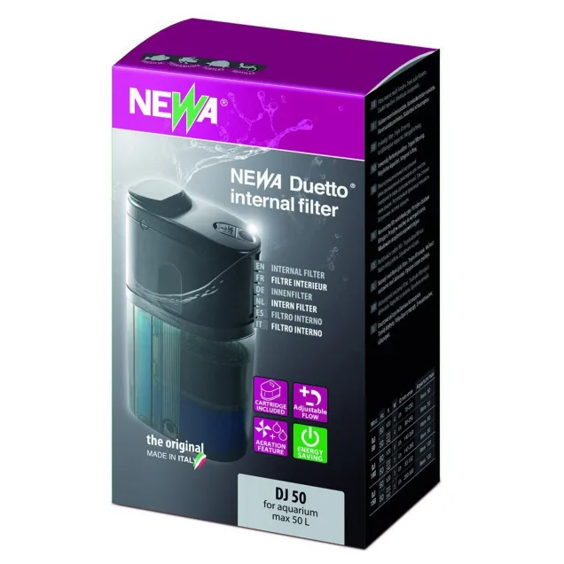 Newa Duetto Filtro Interno DJ 50 silenzioso per acquari e tartarughiere fino a 50lt
