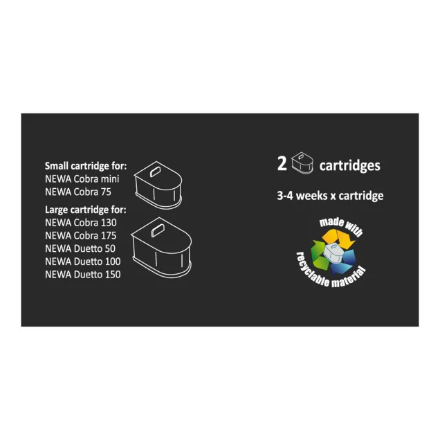 Newa Aqua Diamante Ricambio Cartucce Carbone Filtri Cobra Mini/50/75 2 pc