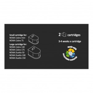 Newa Aqua Diamante Ricambio Cartucce Carbone Filtri Duetto 50/100/150 e Cobra 130/175 2 pc