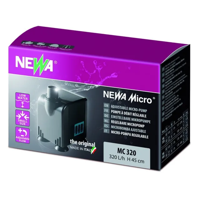 Newa Micro MC 320 Pompa 120-320 lt/h per acquari terrari e tartarughiere