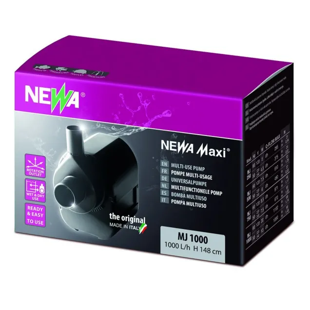 Newa Maxi Jet Pompa MJ 1000 1000 l/h per acquario dolce e marino