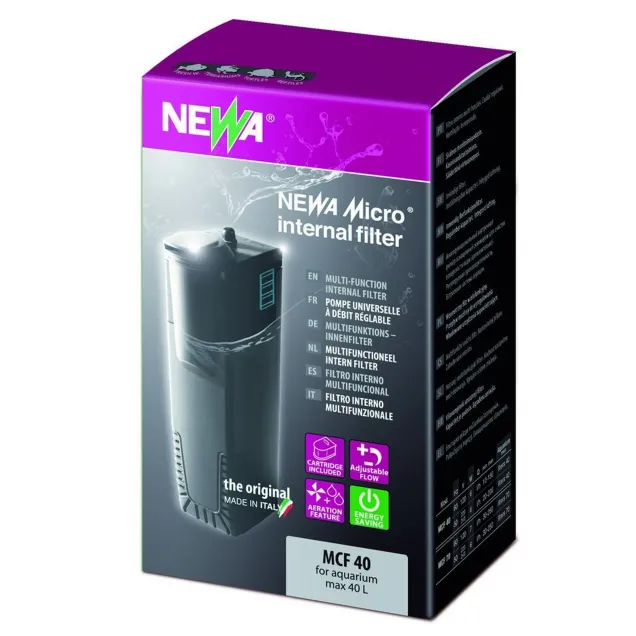 Newa Micro Filtro interno MCF 40 con doppia azione filtrante Per acquari fino a 40 litri