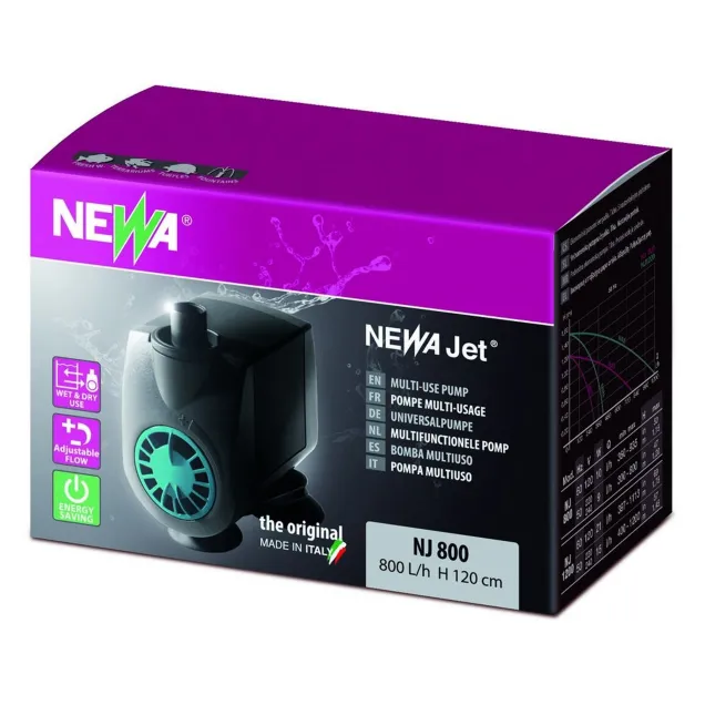 Newa Jet NJ 800 Pompa Regolabile per acquari 300-800 lt/h prevalenza 120 cm
