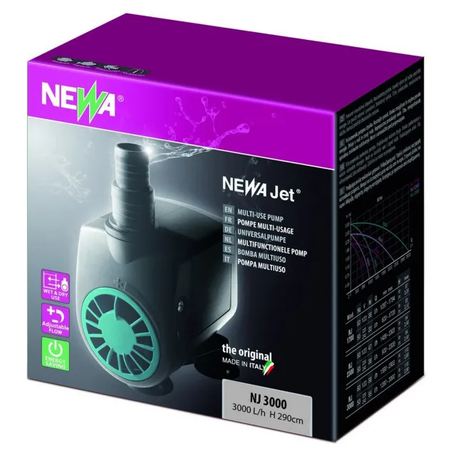 Newa Jet NJ 3000 Pompa Regolabile per acquari 1200-3000 lt/h prevalenza 300 cm