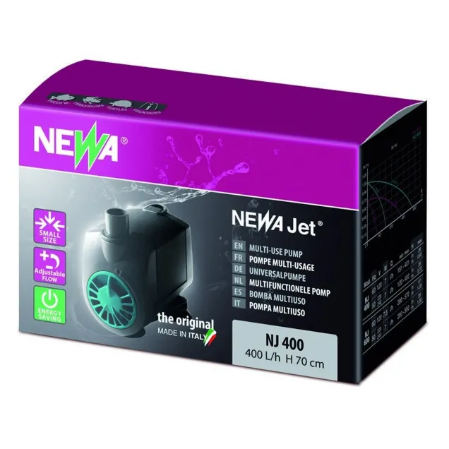 Newa Jet NJ 400 Pompa Regolabile per acquari 120-400 lt/h prevalenza 70 cm