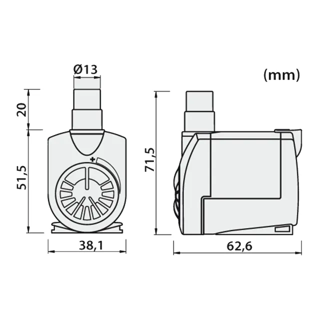 Newa Jet NJ 600 Pompa Regolabile per acquari 200-600 lt/h prevalenza 100 cm