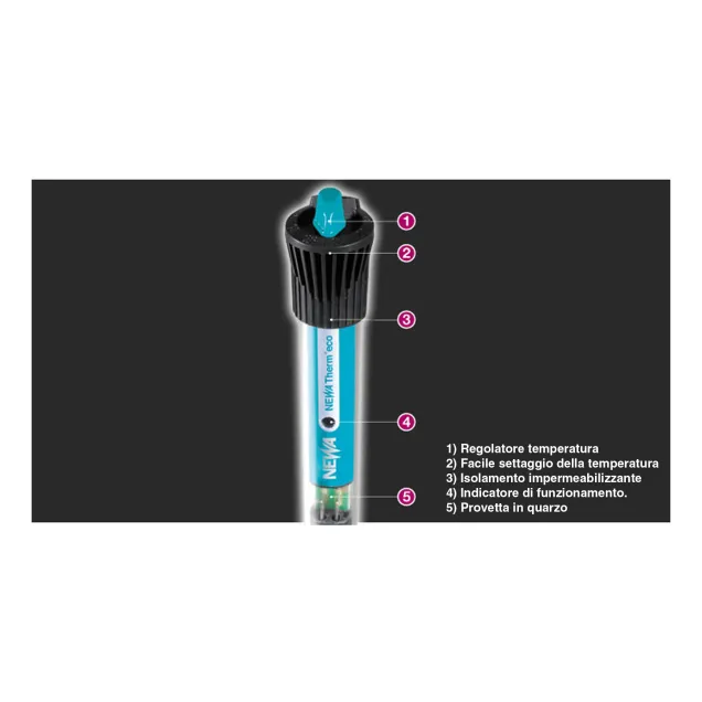 Newa Eco Therm VTO 50w Termoriscaldatore per acquari fino a 50 Litri