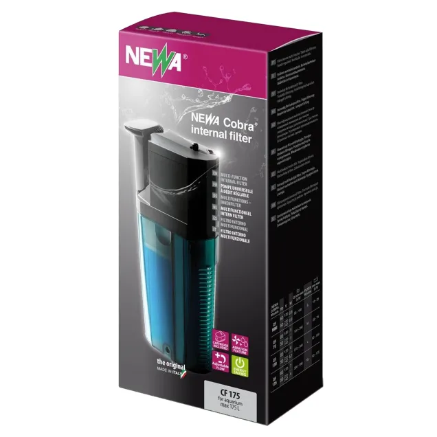 Newa Cobra 175 Filtro interno per acquari e tartarughiere fino a 175 lt con portata regolabile