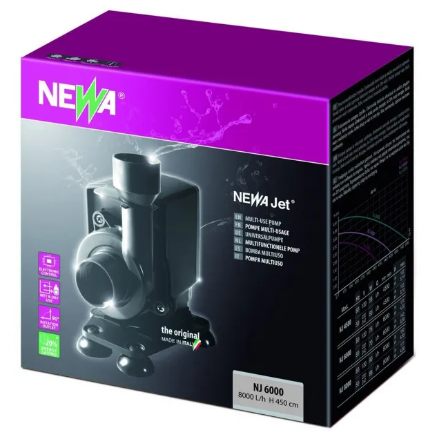 Newa Jet NJ 6000 Pompa per acquari 6000 lt/h Controllo elettronico della rotazione ed analisi