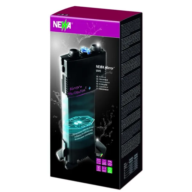Newa Mirror UVC 18 w filtro Sterilizzatore UV per acquari fino a 1100 lt con lampada UV