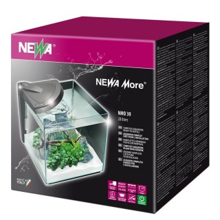 Newa More 30 Nero Acquario Completo di Illuminazione a Led 28Lt