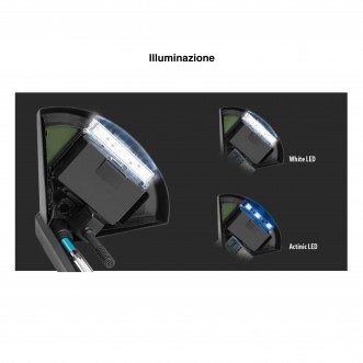 Newa More 50 Nero Acquario Completo di Illuminazione a Led 45Lt