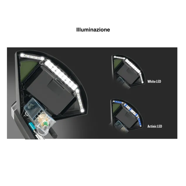 Newa More 30 Reef Marino Bianco Acquario Completo di Illuminazione a Led e Skimmer 28Lt