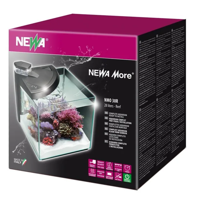Newa More 30 Reef Marino Bianco Acquario Completo di Illuminazione a Led e Skimmer 28Lt