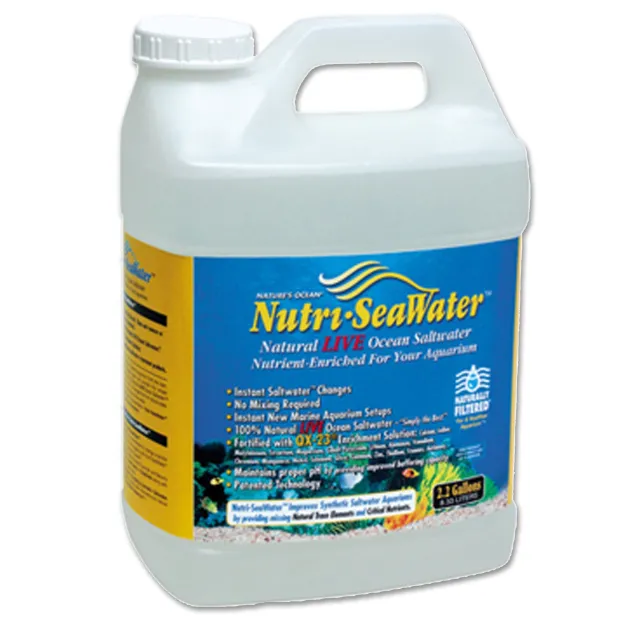Nature's Ocean Nutri Sea Live Water acqua di mare pronta all'uso attiva per acquario marino
