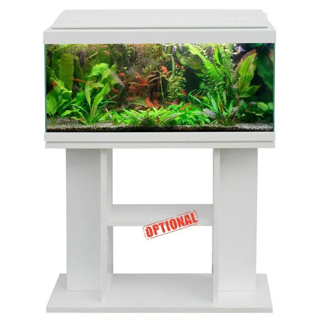 MTB Acquari Milo 80 LED 9 w Acquario accessoriato 93 L Bianco supporto frontale