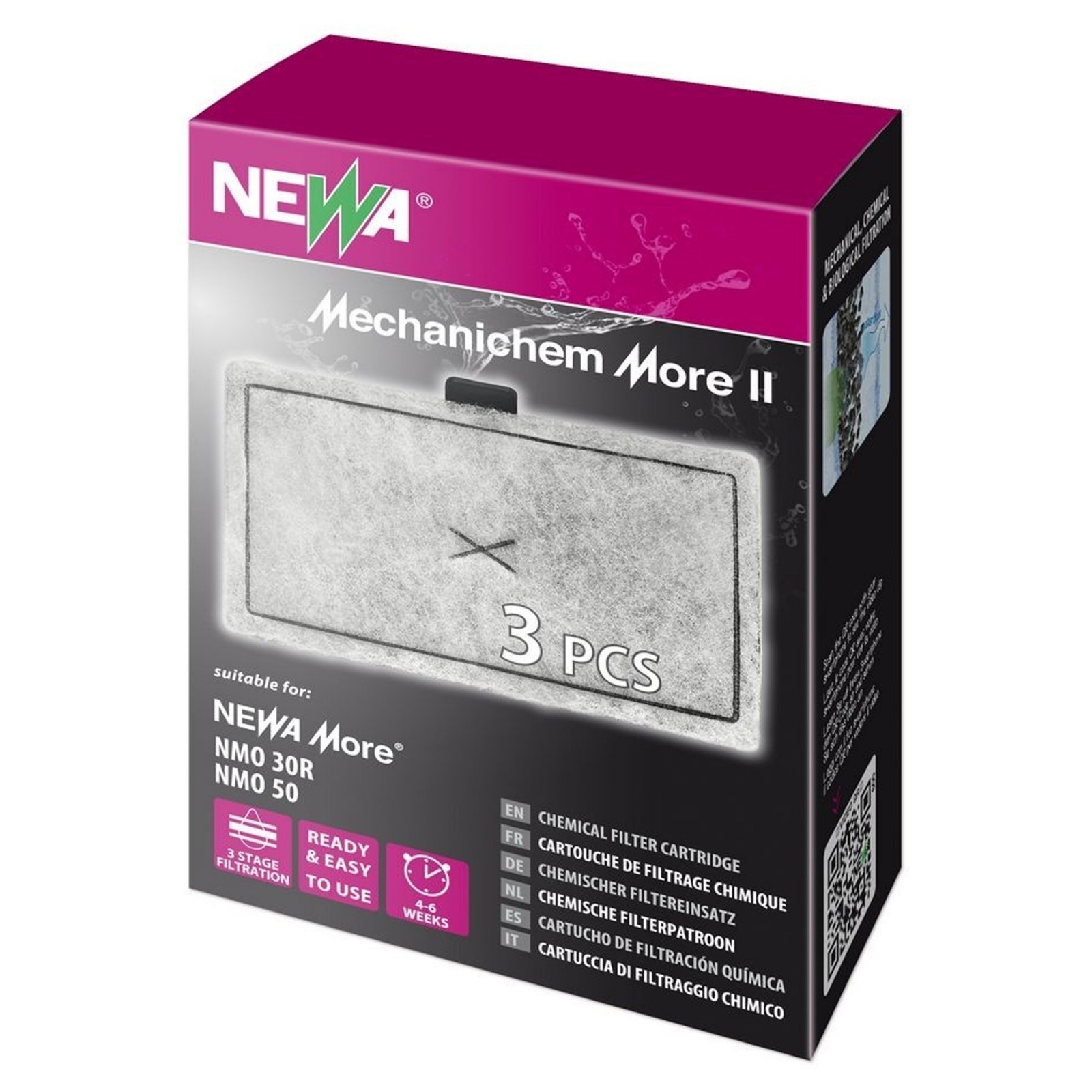 Newa Mechanichem More II Cartuccia Carbone 3 pz adatto per newa more 30 reef e 50
