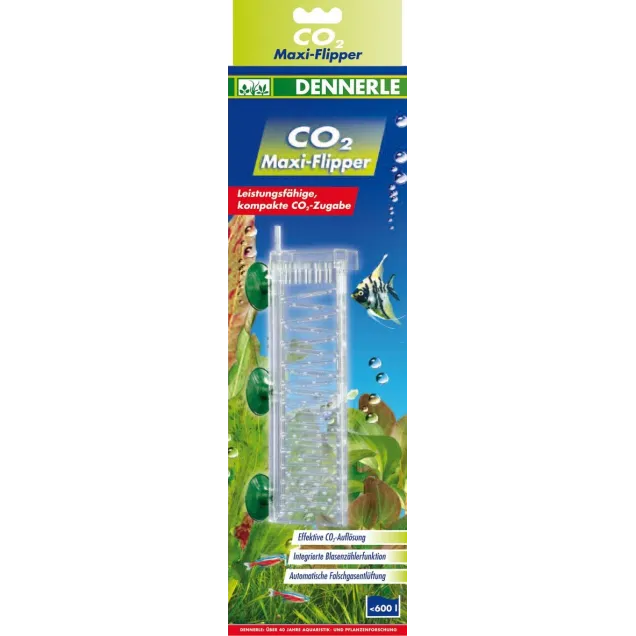 Dennerle 3070 Profi Line CO2 Maxi Flipper per Acquari fino a 600 lt diffusore anidride carbonica in acquario