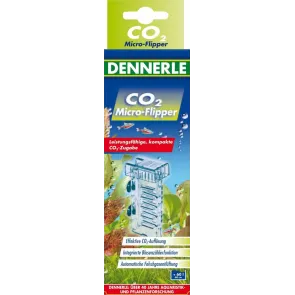 Dennerle 3075 Profi-Line Micro Flipper dispositivo di alimentazione di CO2 compatto per acquari da 40 a 80 litri