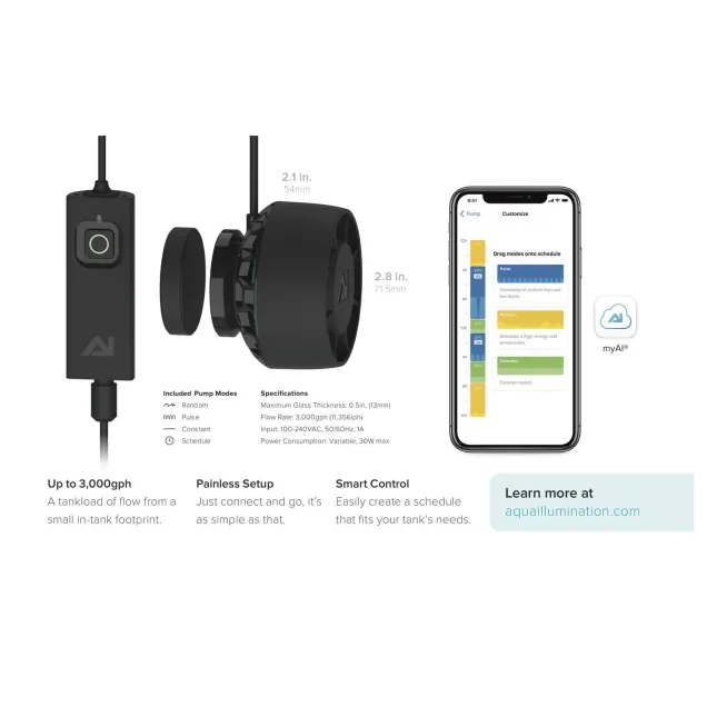 Aquaillumination Nero 5 pompa di movimento